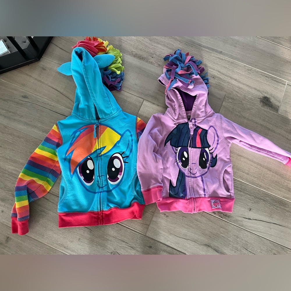 My Little Pony hoodies (Rainbow Dash & Twilight Sparkle) 🦄
